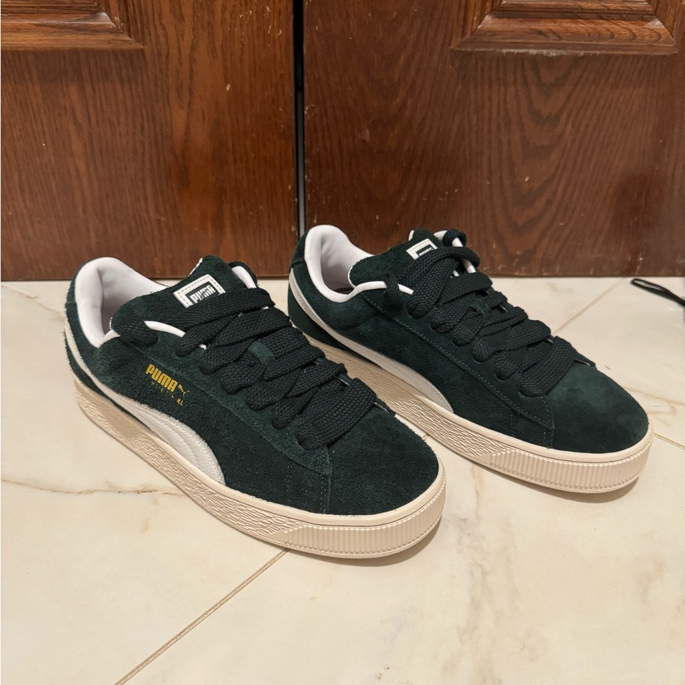 Puma Men's Forest Green XL Hairy (Suede) Sneakers